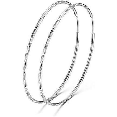 VONALA 925 Sterling Silber Endless Creolen Ohrringe für Damen und Mädchen, 40mm