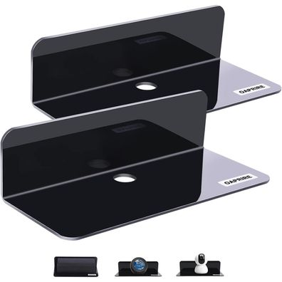Oaprire Wandregal 2er Set, schwarz, erweiterbar, 22.9cm Acryl Regal für