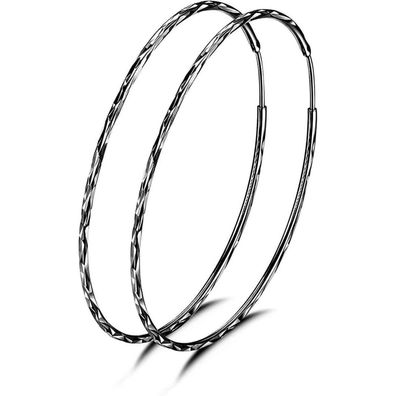 VONALA 925 Sterling Silber Endless Creolen Ohrringe für Damen & Mädchen