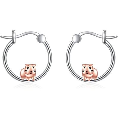 VONALA Tier Creolen Ohrringe, 925 Sterling Silber, Französische