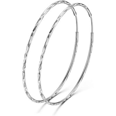 VONALA 925 Sterling Silber Kreis Endless Creolen Ohrringe für Damen und