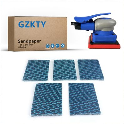 GZKTY Schleifpapier Klett 75x100mm (90 Stk) - 9 Körnungen von 40-600 für Holz