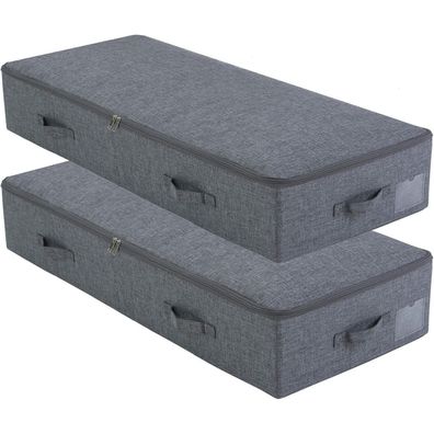 Amonsen 2er-Pack große Unterbett-Aufbewahrungsboxen, stabil & formstabil