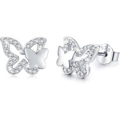 Trishula S925 Sterling Silber Tier Ohrringe Fledermaus Kolibri Motten Hai