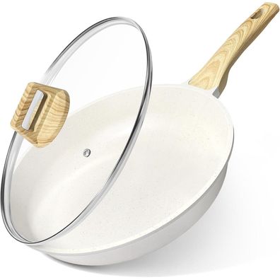 GiPP Keramik-Antihaft-Bratpfanne mit Deckel - 26 cm, gesunde, ungiftige Pfanne