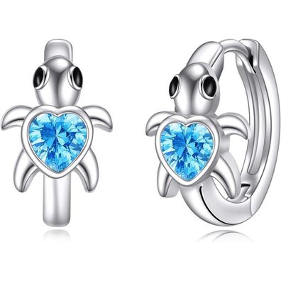 VONALA 925 Sterling Silber Creolen Ohrringe mit Tier-Motiven und Zirkonia für