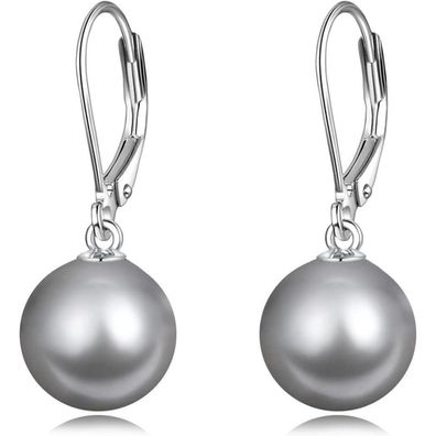 VONALA Perlen Ohrringe Sterling Silber, Hängende Ohrringe Schmuck Geschenke für
