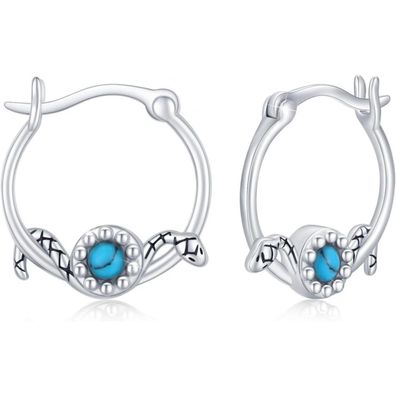 Trishula 925 Sterling Silber Tier Creolen Ohrringe Schildkröte Pinguin Waschbär