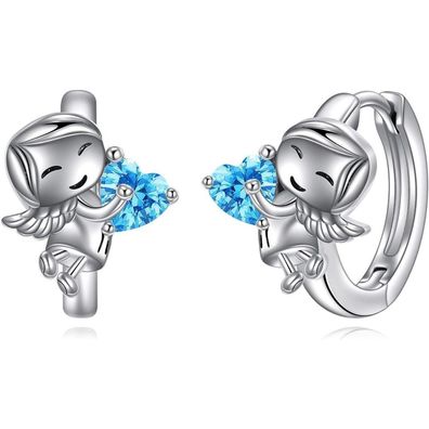 VONALA Creolen Ohrringe 925 Sterling Silber Tier Schmuck mit Rosa Zirkonia für