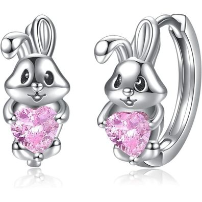 VONALA 925 Sterling Silber Creolen Ohrringe mit Tier-Motiv und Zirkonia für