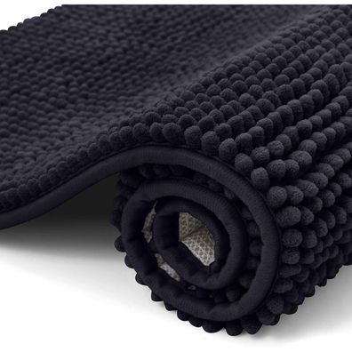 Homaxy Chenille Badteppich, rutschfest, waschbar, weich und saugfähig, 40x120