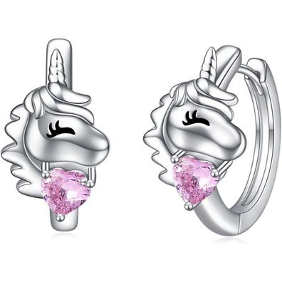 VONALA 925 Sterling Silber Creolen Ohrringe mit Tier-Motiven und Zirkonia für