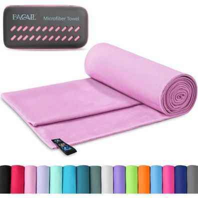 BAGAIL Mikrofaser Handtuch XL (160x80cm) Rosa - Schnelltrocknend, Leicht, mit