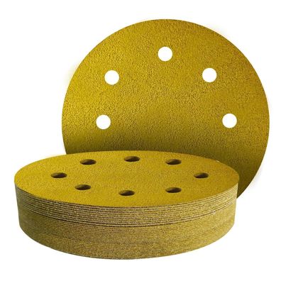 GZKTY Schleifpapier 180mm Klett K60, 30 Stück, 8 Loch für Wandschleifer mit