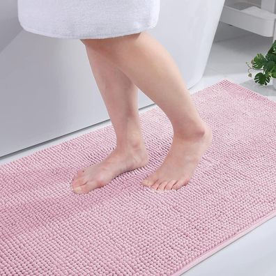 Homaxy Chenille Badteppich rutschfest, waschbar, weich und saugfähig - 60x90
