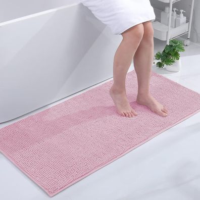 Homaxy Chenille Badteppich rutschfest und saugfähig, weich, waschbar, 60x120