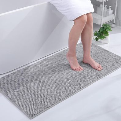 Homaxy Chenille Badteppich rutschfest und saugfähig, maschinenwaschbar, 60x120