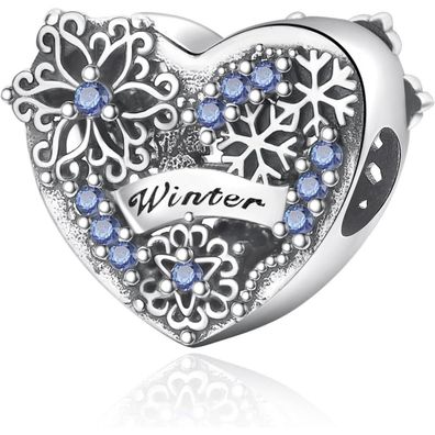 Symretie 925 Sterling Silber Charm Anhänger - Schmetterling Herz Charm für
