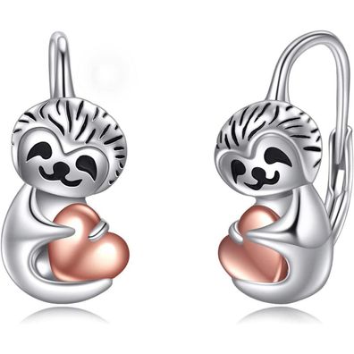 VONALA 925 Sterling Silber Ohrringe mit Einhorn, Faultier und Axolotl Motiv