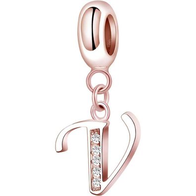 Symretie Damen Rose Gold Buchstabe Charm Anhänger A-Z, kompatibel mit