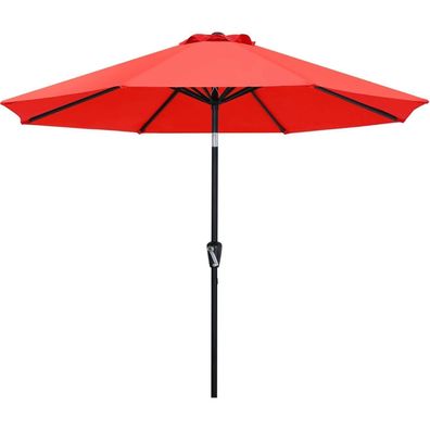 Abccanopy 270cm Sonnenschirm Rot - Wasserabweisende Bespannung