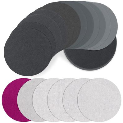 JatilEr 30tlg Schleifpapier 125mm Klett, Körnungen 320-2000, für