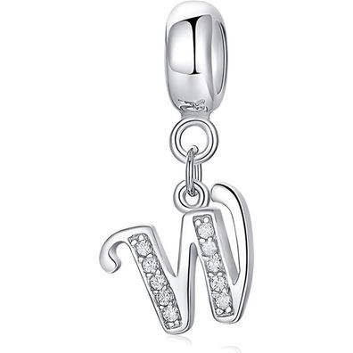 Symretie Damen 925 Sterling Silber Initial Buchstabe A-Z Anhänger Charm für