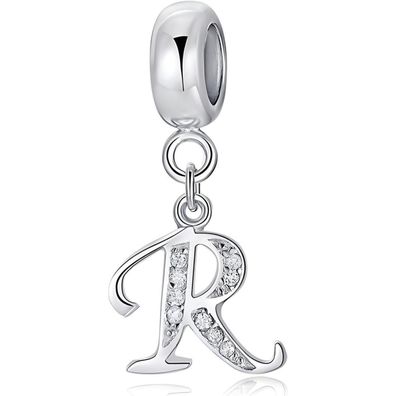 Symretie Damen 925 Sterling Silber Initial Buchstabe Anhänger A-Z, kompatibel