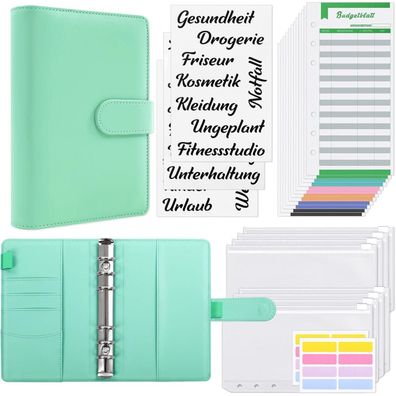 Konvinit A6 Budget Planner Set mit Geldumschlägen, Budgetbuch, Etiketten und