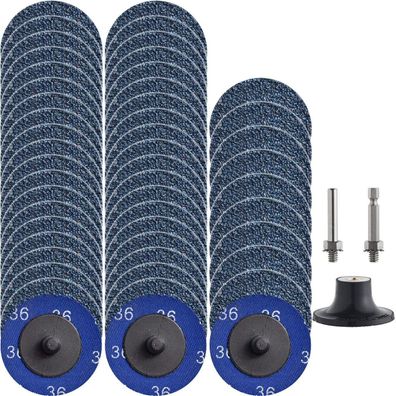 NYXCL 50Pcs P36 Schnellwechsel-Schleifscheiben 2 Zoll Zirkonkorund für
