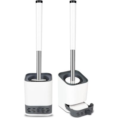 Glowbal Klobürste 2er Set - Silikon WC Bürste mit Wandmontage, Stehend