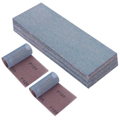 PMIQSA 25x Netz Schleifstreifen 80x230mm Klett, Profi-Keramik Schleifgitter