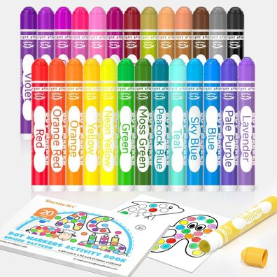 Shuttle Art 26 farbige Dot Marker, auswaschbare Kinderstifte, Bingo Marker mit