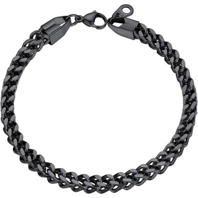 U7 Franco Kette Armband Edelstahl/18k vergoldet 3mm/4,5mm/6mm breit für Damen