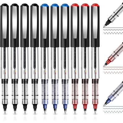 Weysoo Kugelschreiber Set, 10 Stück Gelstifte, 0.5mm Spitze, Schnell Trocknend