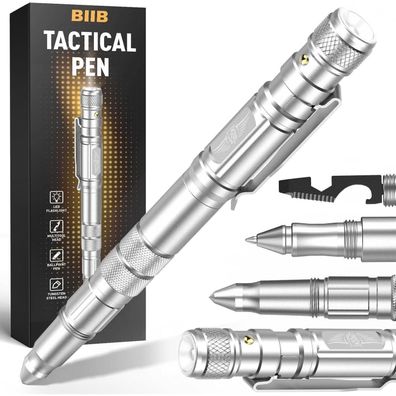 BIIB Multitool Pen mit LED, Glasbrecher, Flaschenöffner - Geschenk für Männer
