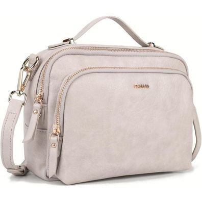 Gladdon Umhängetasche Damen, Kleine Leder Crossbody Tasche mit Reißverschluss