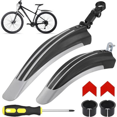 Hejo Fahrrad Schutzblech Set Universal für 24-29 Zoll MTB Rennrad, Einstellbar