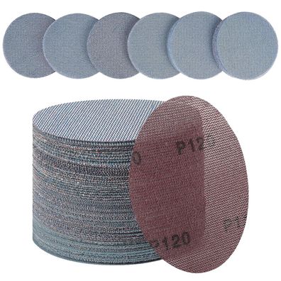 PMIQSA 30x Schleifpapier 150mm Klett, Keramik Schleifgitter 120 Körnung für