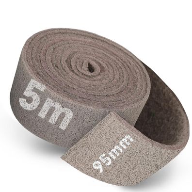 PMIQSA Schleifvlies Rolle 5m x 95mm, Korn 2500 - Ideal für Holz, Edelstahl und