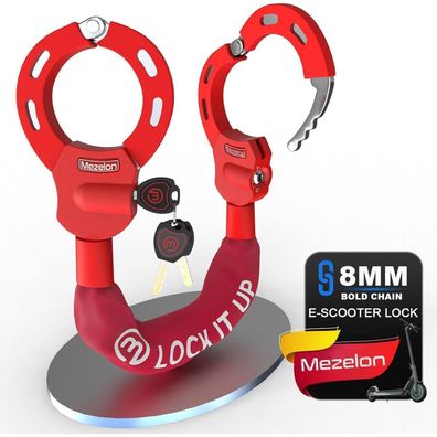Mezelon E Scooter Schloss 8mm | Fahrradschloss | Hochsicherheits-Schloss |