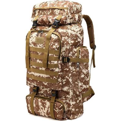 Kabxhueo 60L-80L Wanderrucksack Wasserdicht für Herren & Damen, Reiserucksack