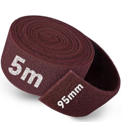 PMIQSA Schleifvlies Rolle 5m x 95mm Korn 400 - Vielseitig für Holz, Edelstahl