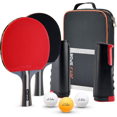 JOYJ Tischtennisschläger Set S3 mit Tischtennisbällen und Tasche für Kinder