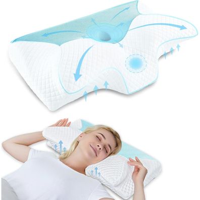 HOMCA Orthopädisches Nackenstützkissen aus Memory Foam für HWS, Ergonomisches