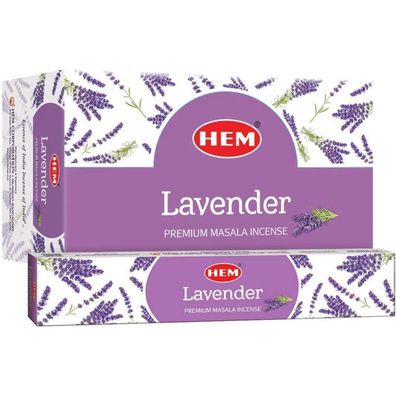 HEM Lavendel Premium Masala Räucherstäbchen - Bio Mischung für Aura Reinigung