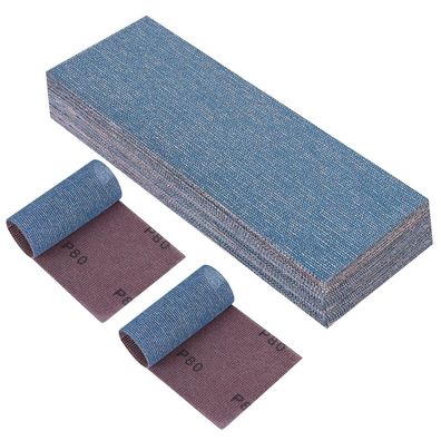 PMIQSA 25x Netz Schleifstreifen 80x230mm Klett, Profi-Keramik Schleifgitter