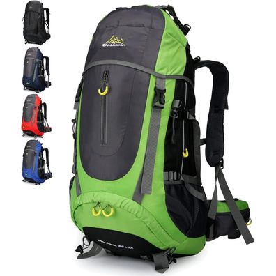 Doshwin 70L Trekkingrucksack - Großer Rucksack für Damen und Herren, Grün, XL