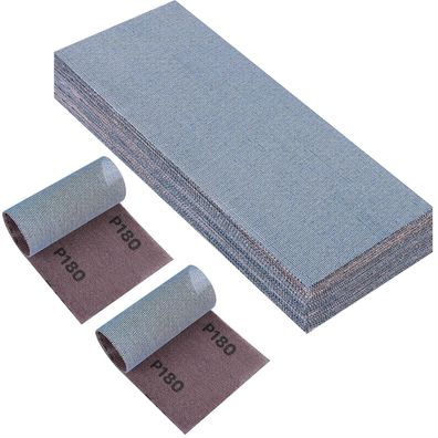 PMIQSA 25x Netz Schleifstreifen 115x230mm Klett, Profi-Keramik Schleifgitter