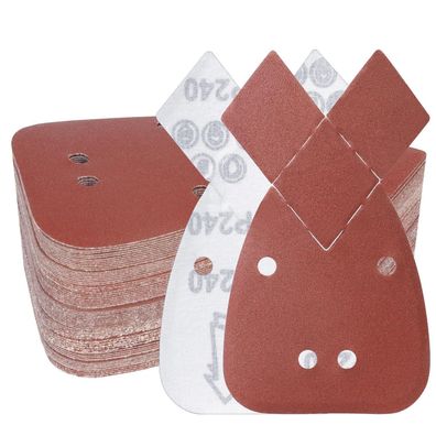 PMIQSA 100 Stück Schleifpapier Maus Detail Schleifblätter 240 Körnung Klett